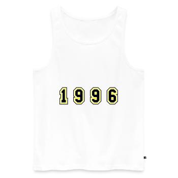 1996 Year Number - Men's Premium Organic Tank Top - white - Front - AI Model Male 178 light (178cm)