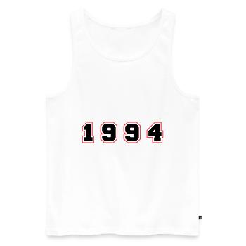 1994 Year Number - Men's Premium Organic Tank Top - white - Front - AI Model Male 178 light (178cm)