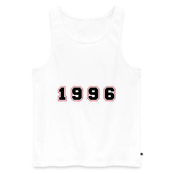 1996 Year Number - Men's Premium Organic Tank Top - white - Front - AI Model Male 178 light (178cm)