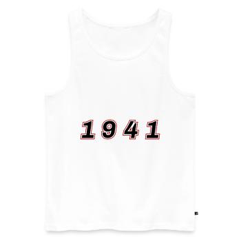 1941 Year Number - Men's Premium Organic Tank Top - white - Front - Michal (187cm)
