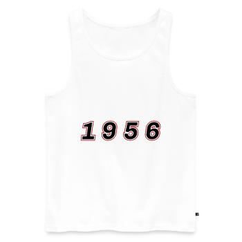1956 Year Number - Men's Premium Organic Tank Top - white - Front - AI Model Male 178 light (178cm)