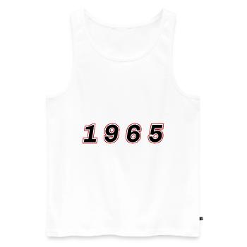 1965 Year Number - Men's Premium Organic Tank Top - white - Front - AI Model Male 178 light (178cm)