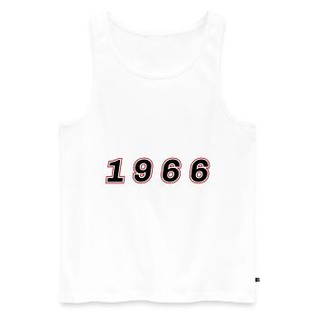 1966 Year Number - Men's Premium Organic Tank Top - white - Front - AI Model Male 178 light (178cm)