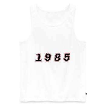 1985 Year Number - Men's Premium Organic Tank Top - white - Front - Michal (187cm)