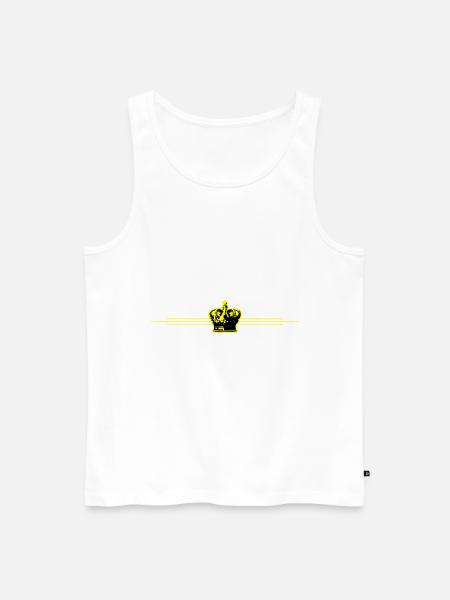 Krone Linie - Männer Premium Bio Tank Top - Weiß