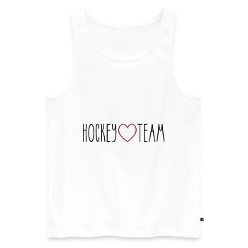 Cœur de l’équipe de hockey - Débardeur bio Premium Homme - blanc - Devant - Michal (187cm)