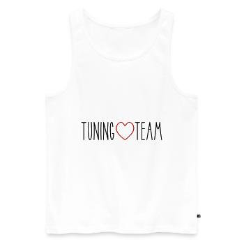 Tuning Team Herz - Männer Premium Bio Tank Top - Weiß - Vorne - Michal (187cm)
