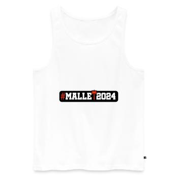 Malle 2024 - Débardeur bio Premium Homme - blanc - Devant - Michal (187cm)