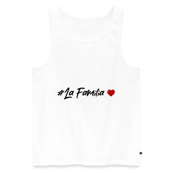 La Familia Heart - Débardeur bio Premium Homme - blanc - Devant - Michal (187cm)
