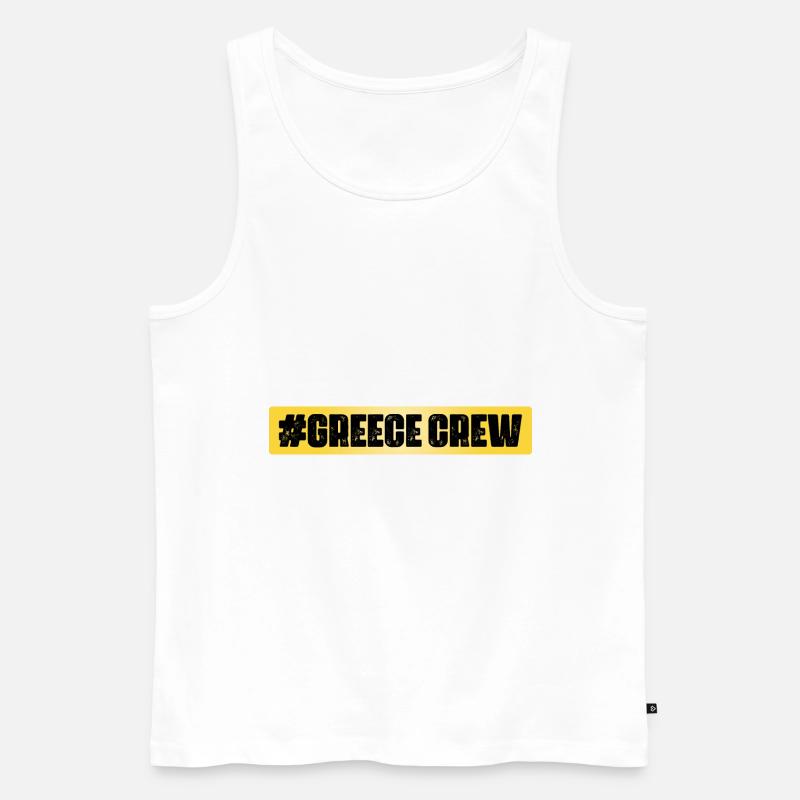 Greece Crew - Männer Premium Bio Tank Top - Weiß