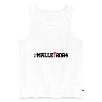 Malle 2024 - Débardeur bio Premium Homme - blanc - Devant - Michal (187cm)