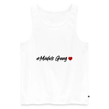 Filles Gang Équipe Femmes Coeur - Débardeur bio Premium Homme - blanc - Devant - Michal (187cm)