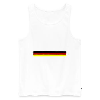 Germany Colors Symbol - Men's Premium Organic Tank Top - white - Front - Michal (187cm)