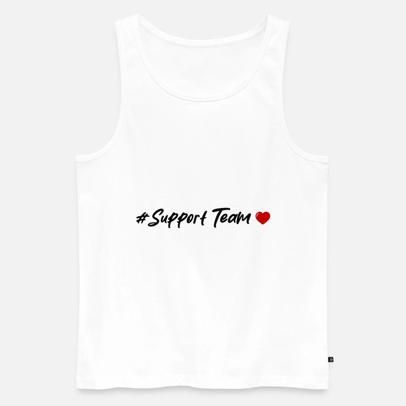 Support Team Herz - Männer Premium Bio Tank Top - Weiß
