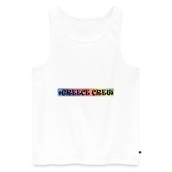 Greece Crew - Männer Premium Bio Tank Top - Weiß - Vorne - Michal (187cm)