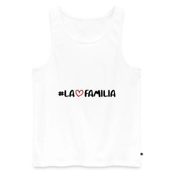 La Familia Coeur - Débardeur bio Premium Homme - blanc - Devant - Michal (187cm)