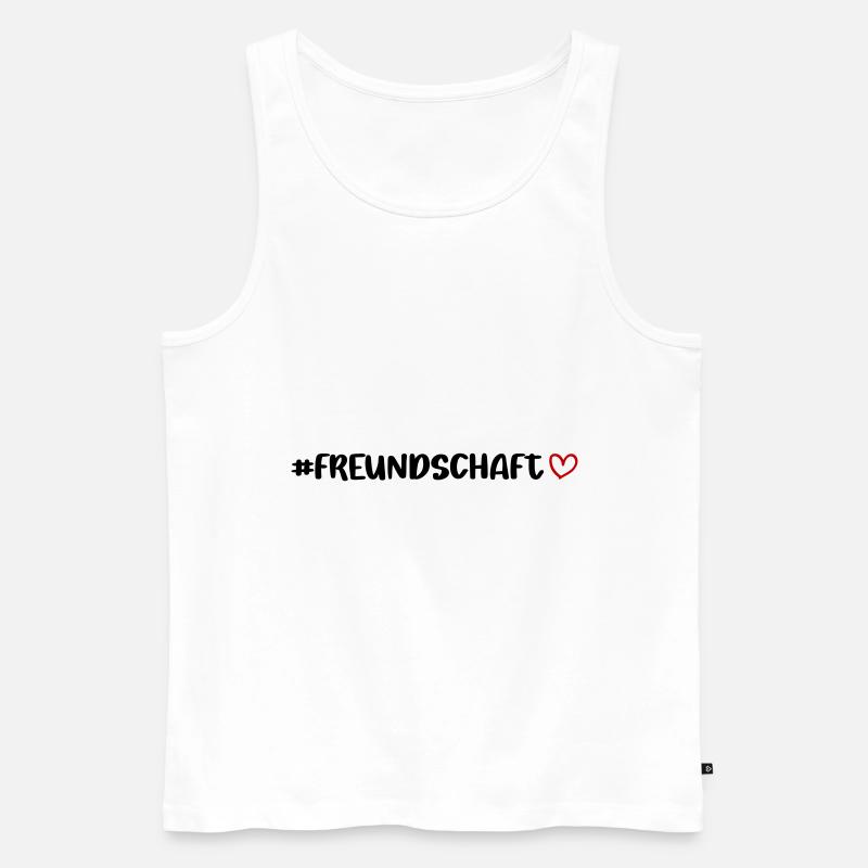 Freundschaft Herz - Männer Premium Bio Tank Top - Weiß
