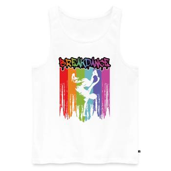 Breakdance Bboy Dancing - Männer Premium Bio Tank Top - Weiß - Vorne - Michal (187cm)