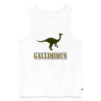 Gallimimus Dino - Männer Premium Bio Tank Top - Weiß - Vorne - Michal (187cm)