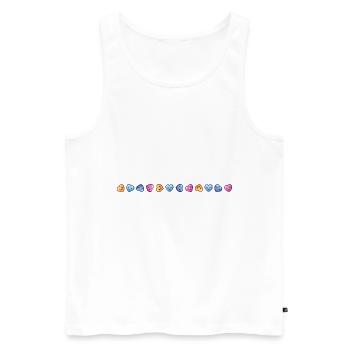 Coeurs, Mignon, Amour, Amour, Coloré - Débardeur bio Premium Homme - blanc - Devant - Michal (187cm)