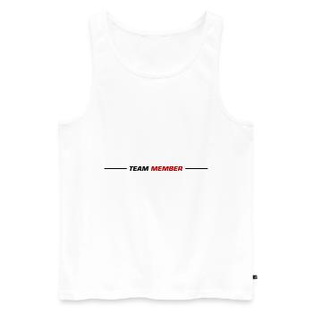 Équipier - Débardeur bio Premium Homme - blanc - Devant - Michal (187cm)