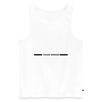 Team Bride Wedding Saying - Men's Premium Organic Tank Top - white - Front - AI Model Male 178 light (178cm)