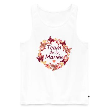 Mariage Femme EVJF Pour Copines Team Mariée - Débardeur bio Premium Homme - blanc - Devant - Michal (187cm)