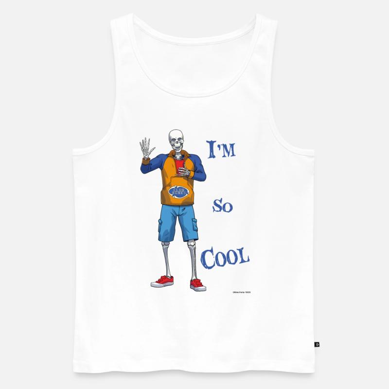 Cooler Knochenjunge - Männer Premium Bio Tank Top - Weiß