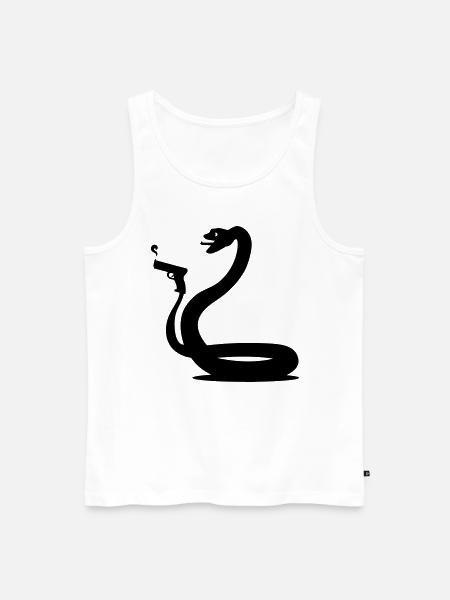 Black Snake - Men's Premium Organic Tank Top - white