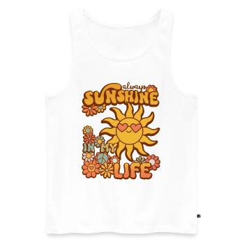 always sunshine in my life - Men's Premium Organic Tank Top - white - Front - Michal (187cm)