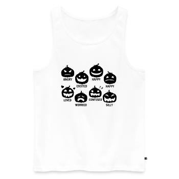 Funny Halloween Pumpkin Party I Funny Halloween Pu - Men's Premium Organic Tank Top - white - Front - Michal (187cm)