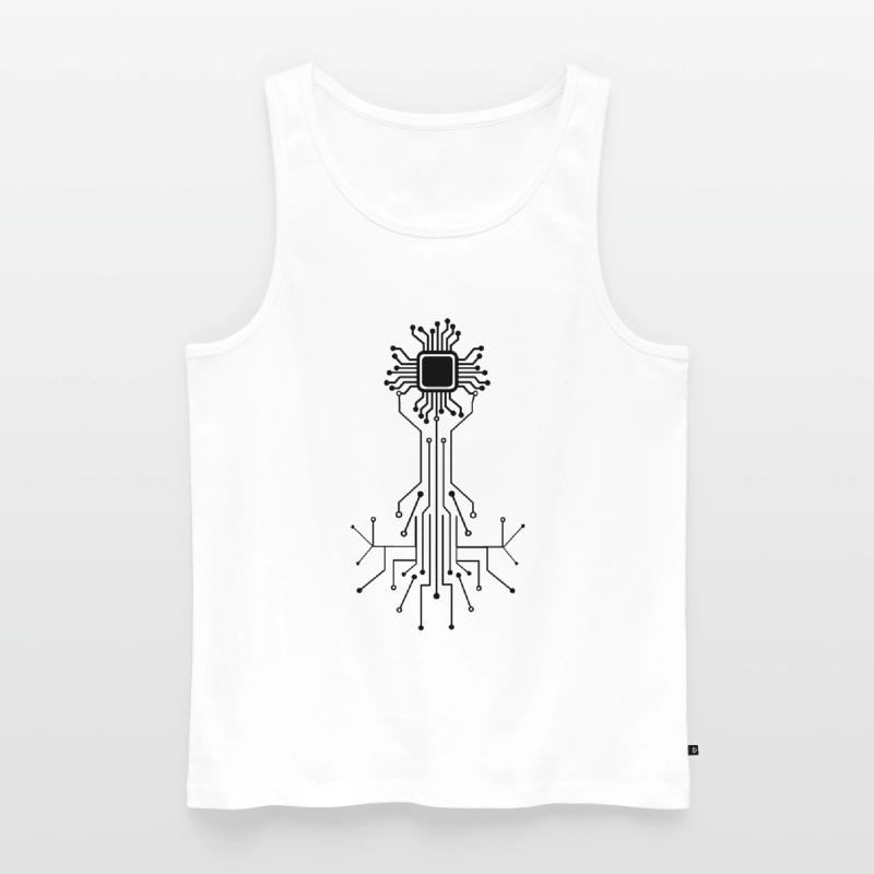 Anatomical Heart CPU Processor Computer Programmer Men's Premium Organic Tank Top