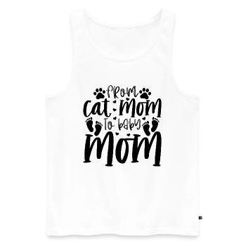 De Maman de chat à bébé Annonce de grossesse - Débardeur bio Premium Homme - blanc - Devant - Michal (187cm)