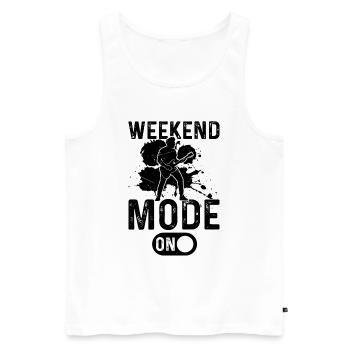 Weekend Mode On - Bass Guitarist Bass Guitar Playe - Männer Premium Bio Tank Top - Weiß - Vorne - Michal (187cm)