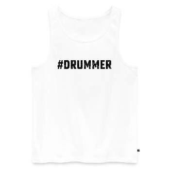 Drummer Musician Drum Player Drummer - Männer Premium Bio Tank Top - Weiß - Vorne - Michal (187cm)
