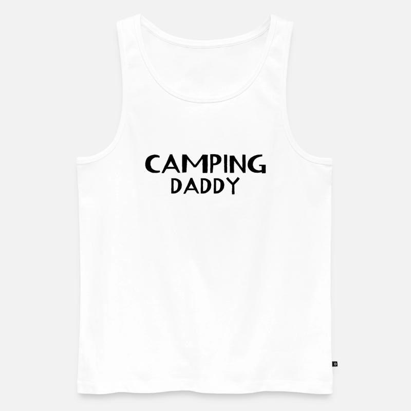 Adventure Camping Daddy Camping Daddy - Männer Premium Bio Tank Top - Weiß
