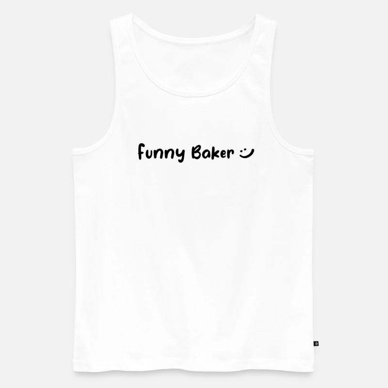 Bakery Baker - Funny Baker - Männer Premium Bio Tank Top - Weiß
