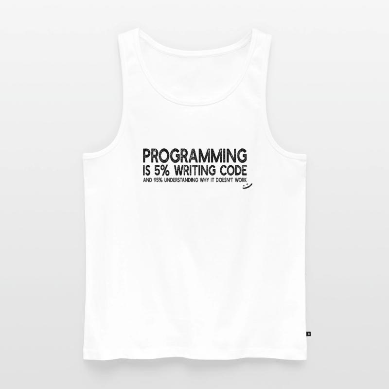 Programming is 5% writing code - Computer Coding Männer Premium Bio Tank Top