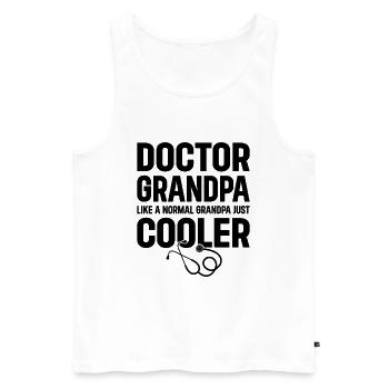 Docteur Grand-père Comme un grand-père normal Juste plus cool - - Débardeur bio Premium Homme - blanc - Devant - Michal (187cm)