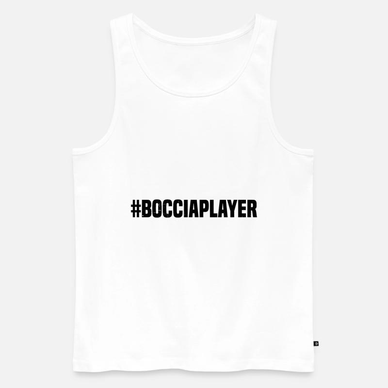 #BocciaPlayer - Bocce Ball Player - Männer Premium Bio Tank Top - Weiß