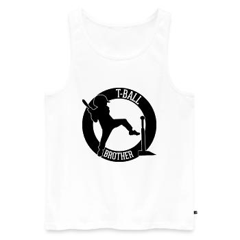 T-Ball Brother Teeball Brother - Männer Premium Bio Tank Top - Weiß - Vorne - Michal (187cm)