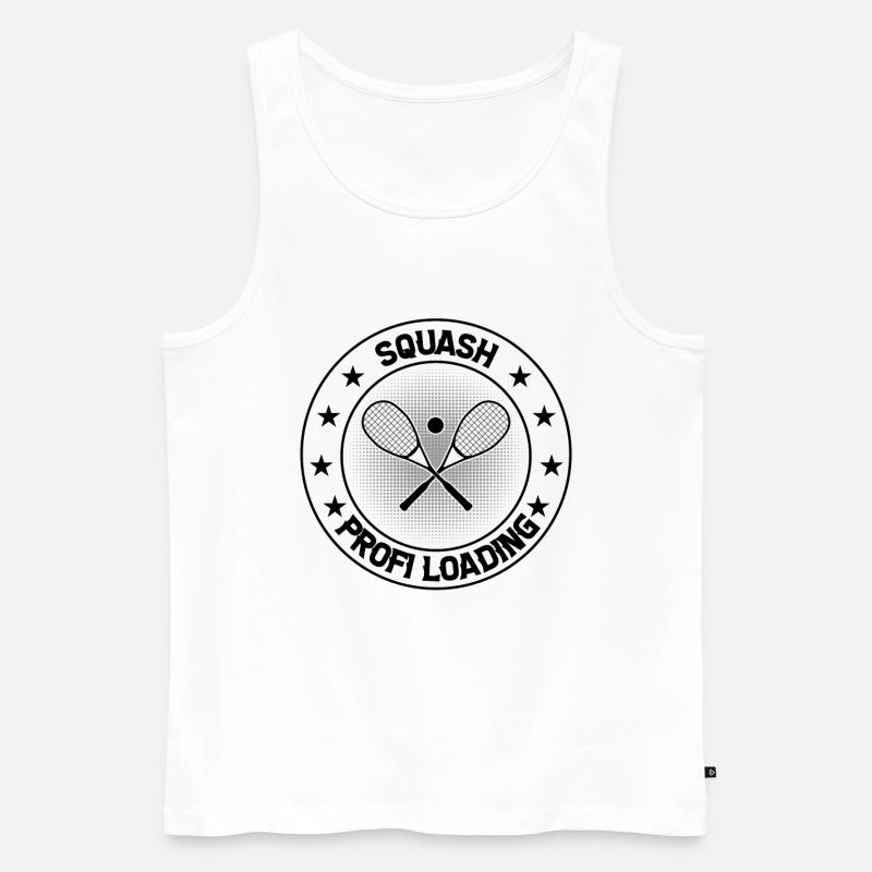 Squash profi loading - Squash Profi - Men's Premium Organic Tank Top - white