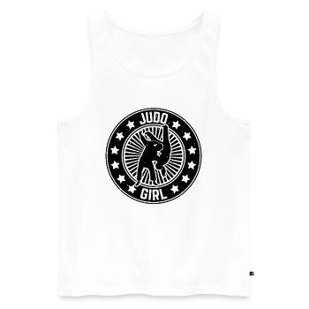 Judo Girl Judo Fighter - Men's Premium Organic Tank Top - white - Front - AI Model Male 178 light (178cm)