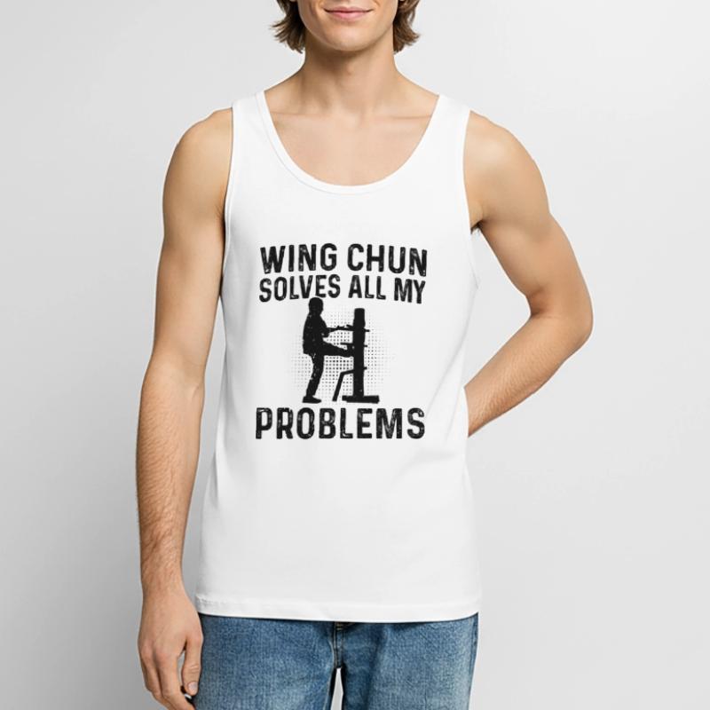 Wing Chun solves all my problems - Wing Chun Männer Premium Bio Tank Top