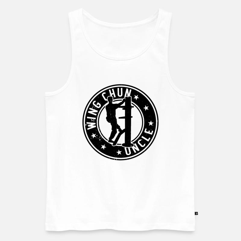 Wing Chun Uncle - Männer Premium Bio Tank Top - Weiß