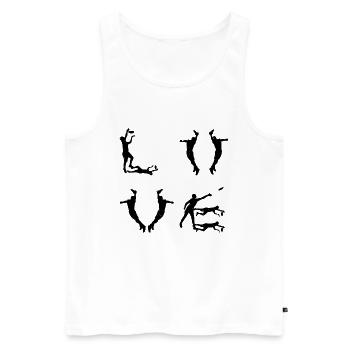 Love Disc Golf - Disc Golfer Disc Golfing - Männer Premium Bio Tank Top - Weiß - Vorne - AI Model Male 178 light (178cm)