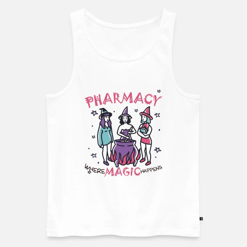 Apotheke | Where magic happens - Männer Premium Bio Tank Top - Weiß
