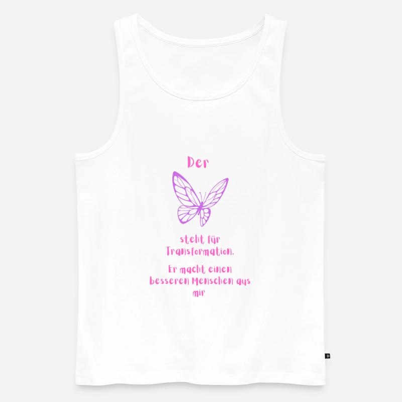 Transformation pink - Männer Premium Bio Tank Top - Weiß