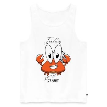 Conception ludique de crabe de dessin animé pour les vêtements pour enfants - Débardeur bio Premium Homme - blanc - Devant - AI Model Male 178 light (178cm)