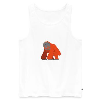 L’orang-outan sage - Débardeur bio Premium Homme - blanc - Devant - Michal (187cm)
